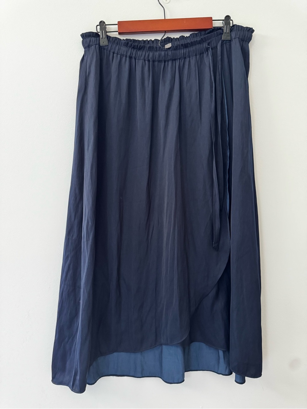 LOFT Navy Maxi Wrap Skirt